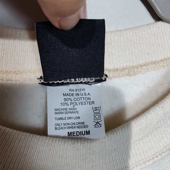 Odessa Sex Cult Men's Sz M Off White Thick Heavy Sweatshirt Square Skateboard - Picture 4 of 6